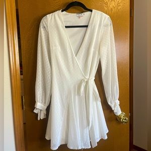 Asos White Wrap Dress!